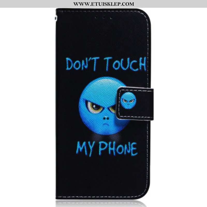 Etui Folio do Poco X5 5G z Łańcuch Smycz Emoji Telefon